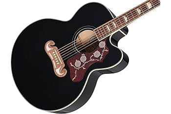 Amazon | Epiphone J-200EC Studio Black エレアコギター トップ
